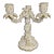 Antique Rococo Porcelain 3-Light Candelabrum | Hand Gilded | 19th Century For Sale