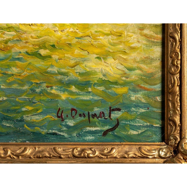 Albert Ferdinand Duprat, View of the Venetian Lagoon, Oil on Canvas For Sale - Image 7 of 8
