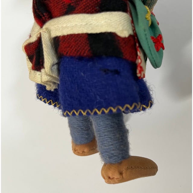 Vintage Hand-Crafted 1950s Mascotes De Maria Helena Felt Folk Doll Trio For Sale - Image 16 of 16
