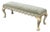 1990s Venetian Style Michael Taylor Olive Mohair Gilded Bench For Sale - Image 5 of 5