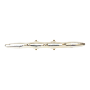 Vintage Jean Schlumberger for Tiffany and Co Sterling Silver and 18 Karat Gold Writing Pen Desk Accessory