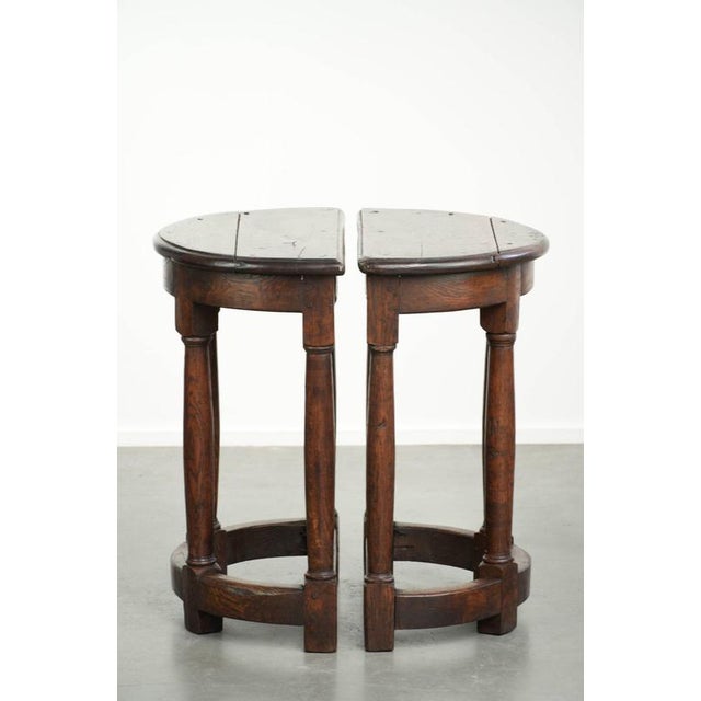 Antique English Side Tables, 1800s, Set of 2 For Sale - Image 5 of 12