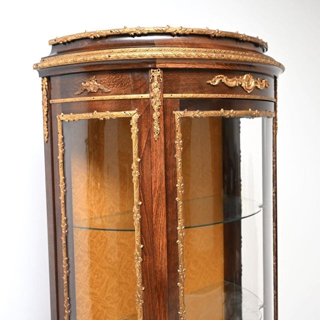 Metal Vintage French Ormolu Mounted Display Cabinet, 1930 For Sale - Image 7 of 13