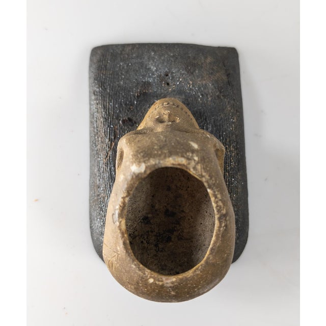 19th Century Folk Art Memento Mori Skull Form Match Holder For Sale - Image 11 of 15