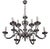White Metal 12-Arm Chandelier For Sale