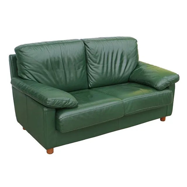 2 seater green leather sofa Dimensions (L x W x H) 170x95x95cm