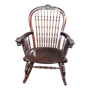 Early 20th Century Rj Horner Style Mahogany Rocker