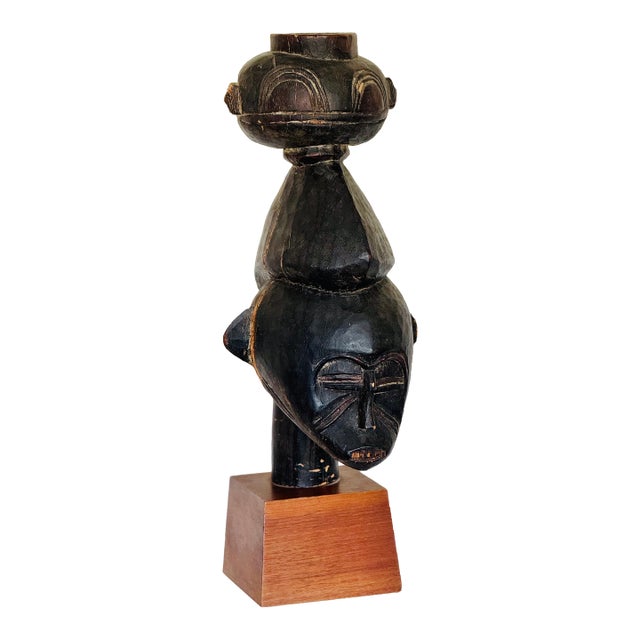 20th Century African Guro Wooden Head For Sale