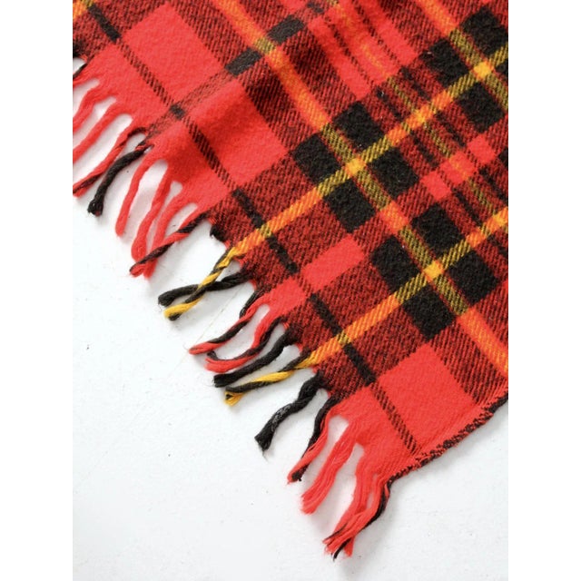 Vintage Plaid Throw Blanket For Sale - Image 6 of 10