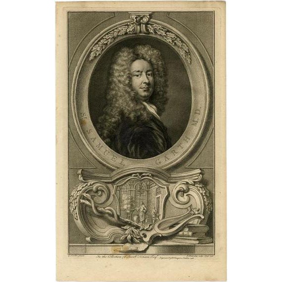 Houbraken, Portrait of Sir Samuel Garth, 1748, Paper For Sale