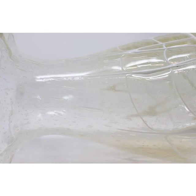 Italian Vase in Transparent Murano Art Glass, 1980s For Sale - Image 3 of 12