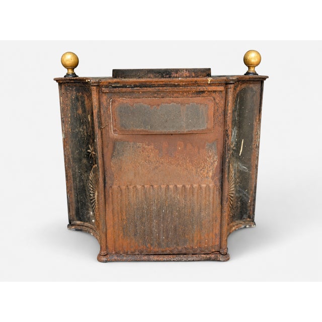 Antique Portland Stove Foundry No 76 Cast Iron Franklin Fireplace Georgetown DC For Sale - Image 11 of 16