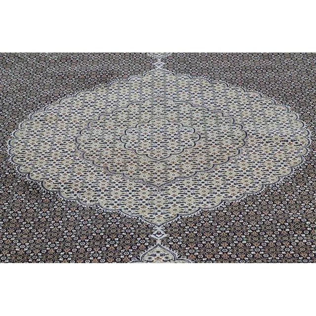 1980s Old Persian Tabriz Area Rug 9’9″ X 13’3″ For Sale - Image 4 of 12