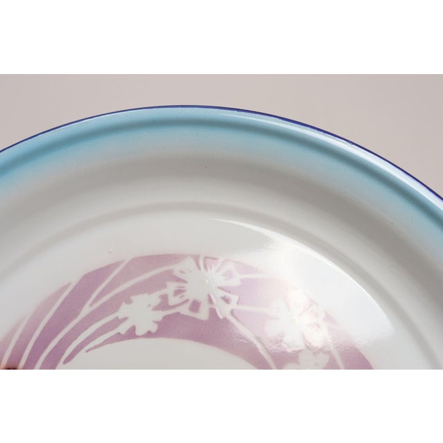 Large Vintage Bumper Harvest Floral / Rose Motif EnamelwareTray For Sale - Image 11 of 13