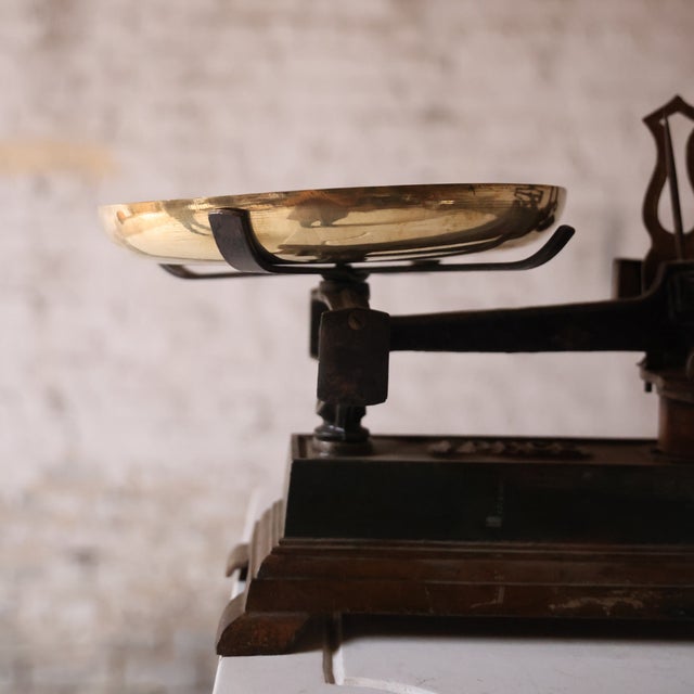 19th Century French Brass & Iron Scale (B) For Sale - Image 4 of 4
