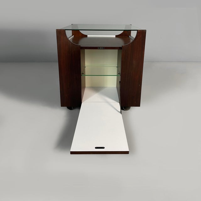 Mid-Century Modern Italian Cubobar Bar Cart by Bruno Munari for Stildomus, 1960s For Sale - Image 3 of 18