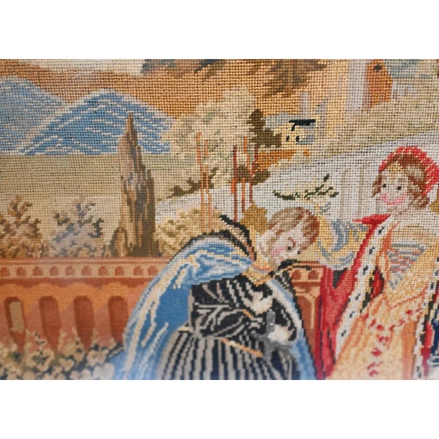 Antique Italian Nobleman Tapestry in Gilt Frame, 1880s For Sale - Image 9 of 11
