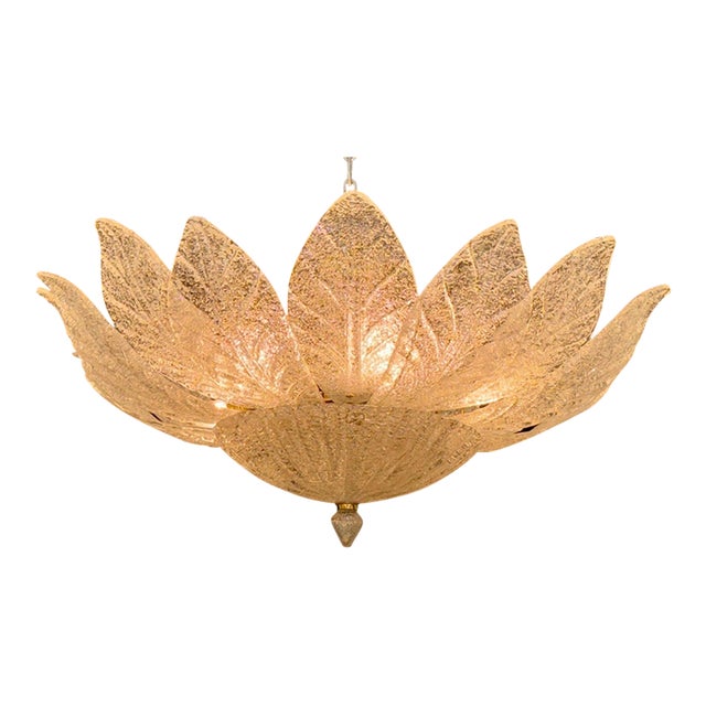 Modern Murano Granola Glass Flush Mount Chandeliers For Sale