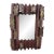 Distressed Brutalist Torch Cut Steel Wall Mirror Attributed to Tom Greene, Circa 1970 For Sale