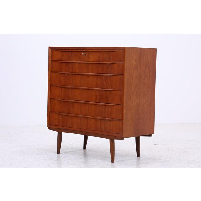 Mid-Century Danish Teak Tallboy For Sale - Image 12 of 13