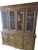 1970s Ethan Allen Jacobean Charter Oak Breakfront China Cabinet Hutch Display For Sale - Image 10 of 11