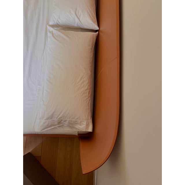 B&b Italia Alys King Bed by Buratti Brothers — Thick Leather For Sale - Image 9 of 11