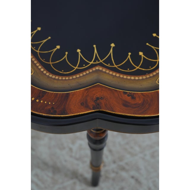 Maitland - Smith Maitland Smith Paint Decorated Carved & Gilt Tray Top Cocktail Coffee Table For Sale - Image 4 of 14