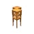 Wood Oriental Two Tier Double Rhombus Light Brown Side Table Stand For Sale - Image 7 of 10