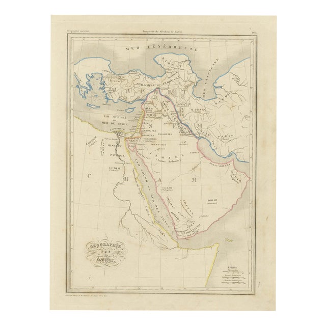 Antique Map of the Biblical Lands For Sale