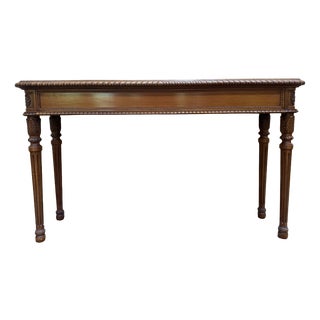 Louis XVI Style Varnished Carved Wood Console Table, 1950s For Sale