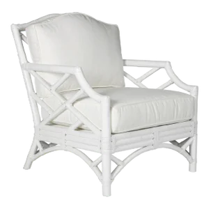 Chippendale Lounge Chair, White