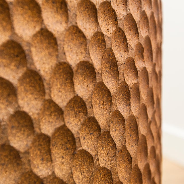 Earthgender 1970s Large Stoneware Thumbprint Planter by David Cressey & Robert Maxwell for Earthgender, Attributed For Sale - Image 4 of 15