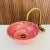 Pink Ceramic Countertop Round Sink, Handmade For Sale - Image 6 of 7