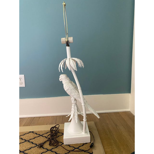 Coastal 1970s Tropical Bird Lamp For Sale - Image 3 of 3