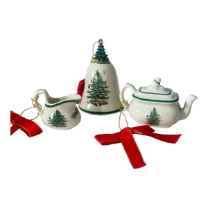 2005 Spode Christmas Tree Ornaments- Set of 3