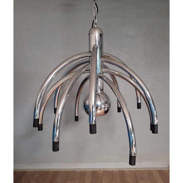 Suspension Chandelier attributed to Goffredo Reggiani, 1970s For Sale - Image 6 of 13