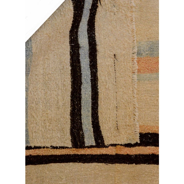 Vintage Turkish Cotton Kilim Rug For Sale - Image 10 of 11