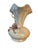 Vintage Capodimonte Iridescent Floral Fan Vase, Made in Italy, Applied Flowers & Gold For Sale In Portland, ME - Image 6 of 7