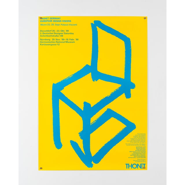 Modern Thonet European Design Original Vintage Poster, 1989 For Sale - Image 3 of 9