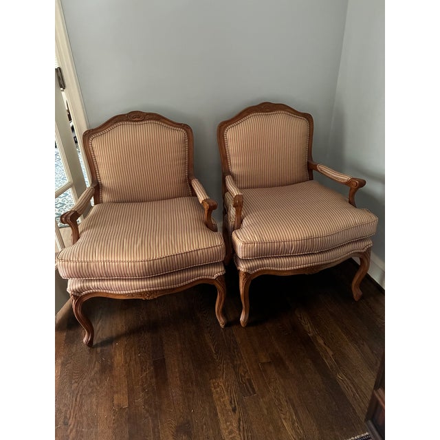 Pair of French Arm Chairs For Sale - Image 10 of 10