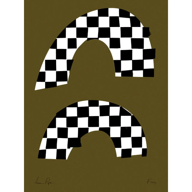 Contemporary Abstract Checkerboard Giclee Print For Sale