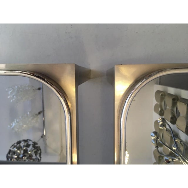 Chrome Metal and Smoked Glass Side Tables, 1970s, Set of 2 For Sale - Image 4 of 6