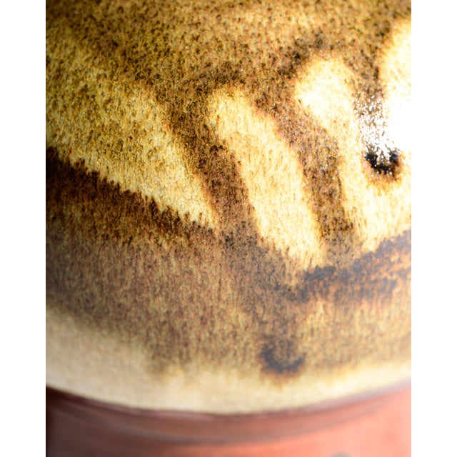 Brown Earth Tone Studio Ceramic Vase by Barbara Stehr, Germany, 1970s For Sale - Image 8 of 11