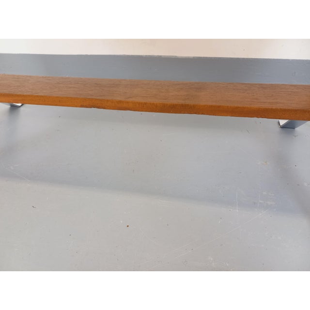 Vintage Coffee Table in Ceramic, Chrome Metal and Wood, 1960s For Sale - Image 14 of 18