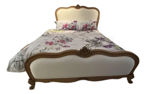 French Upholstered Rose Bedroom Set