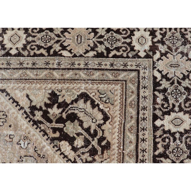 Large Antique Persian Sultanabad-Mahal Rug With Sub-Geometric Floral Design 10'5 X 13'4 For Sale In Atlanta - Image 6 of 12