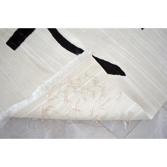 Paul Klee - Lady Apart (Dame Abseits) Inspired Silk Hand Woven Area Wall Rug 4′3″ × 5′9″ For Sale - Image 15 of 16