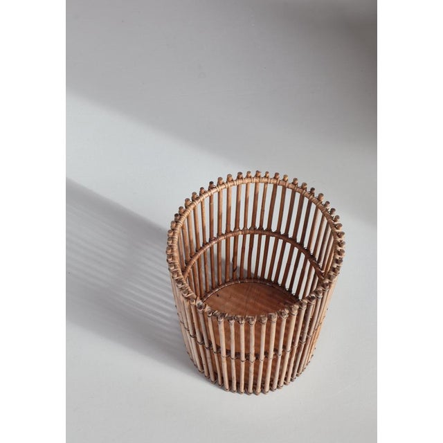Beautiful handmade paper basket made in the 1930-40s by Wengler, Copenhagen. These baskets were all hand made in rattan,...