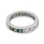 1990s Art Deco Inspired Diamond Tourmaline Platinum Eternity Band, Size 6.75 For Sale In Los Angeles - Image 6 of 6