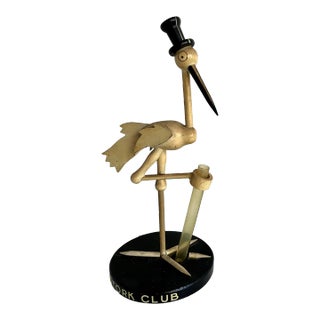 1940's Stork Club Figurative Bud Vase With Large Matchbook For Sale